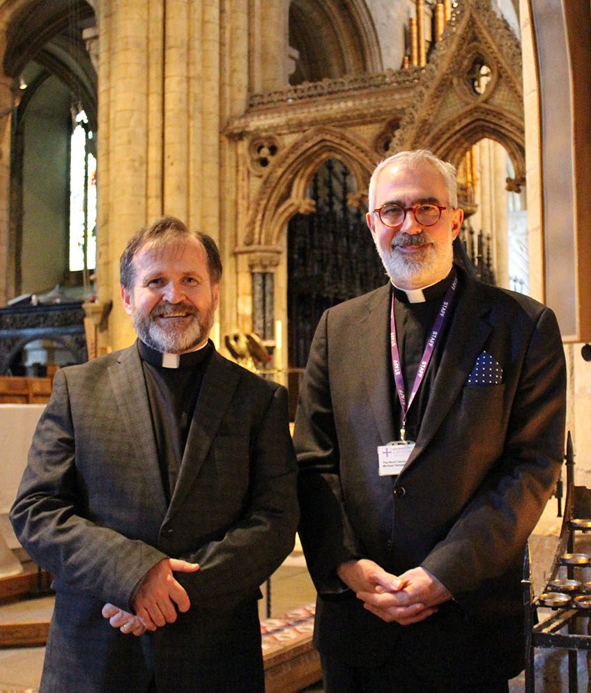 Michael Everitt with Michael Hampel Vice Dean and Canon Precentor of Durham Cathedral