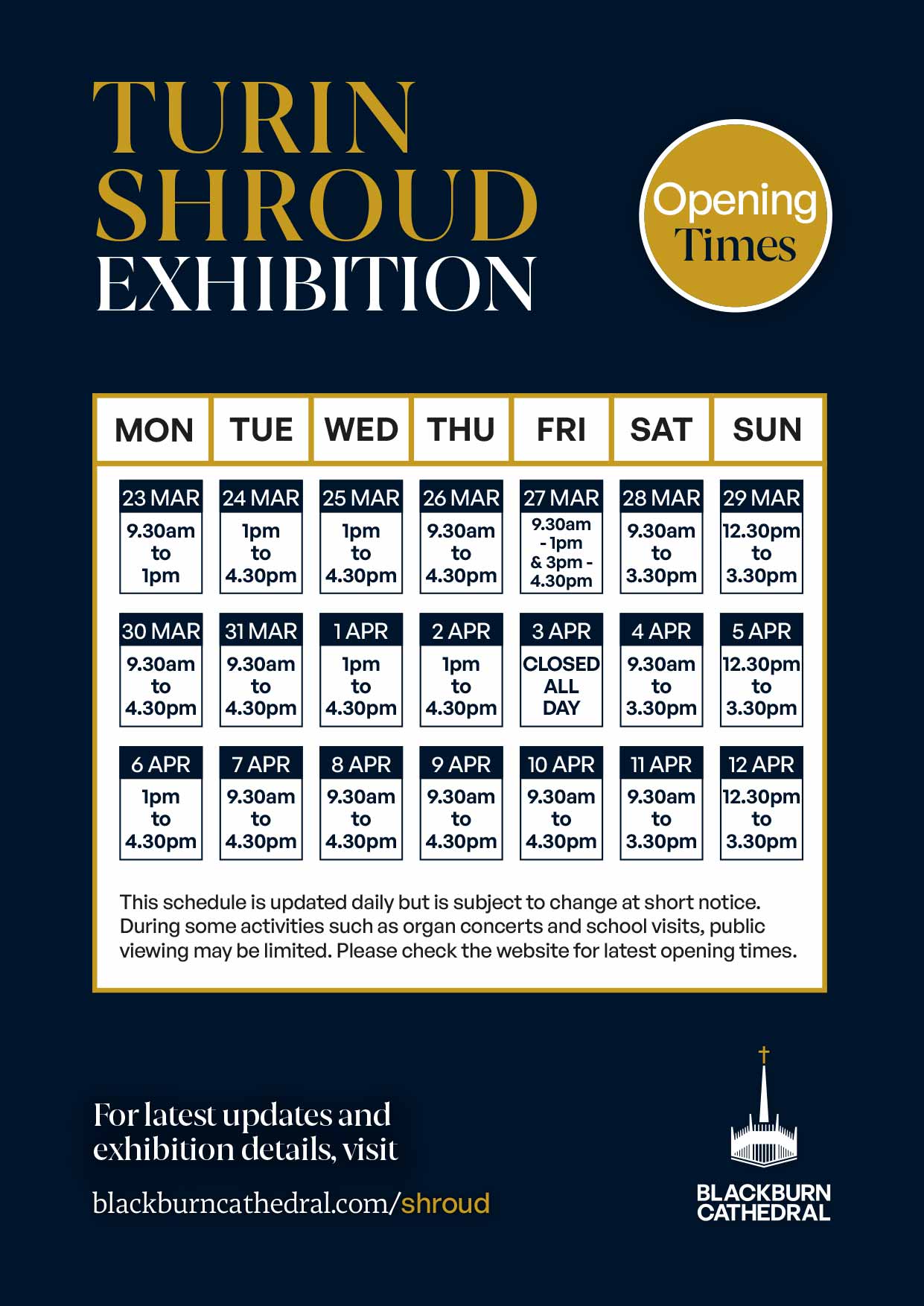 turin-shroud-daily-schedule